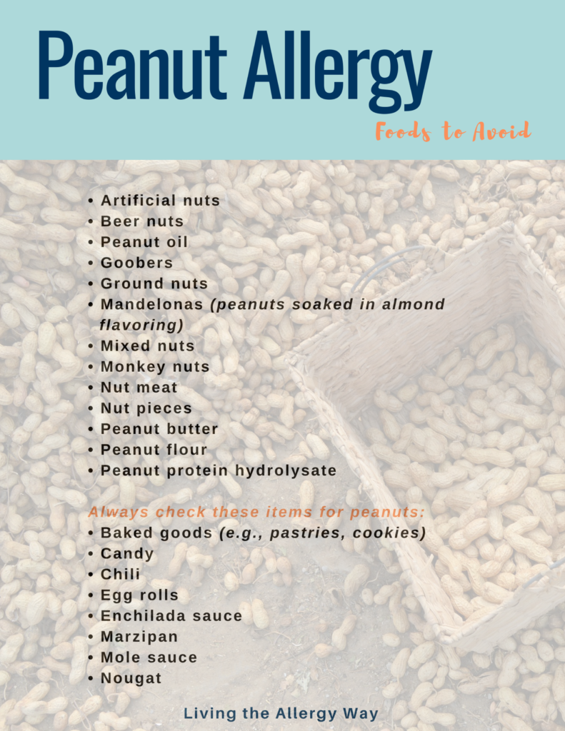 Peanut Allergy Food List