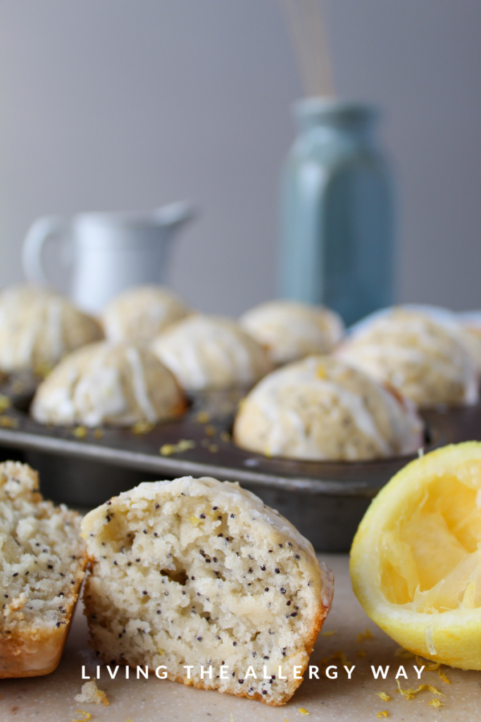 Vegan Lemon Poppy Seed Muffins » Living the Allergy Way